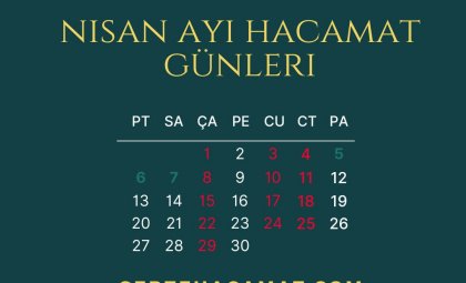 HACAMAT TAKVİMİ