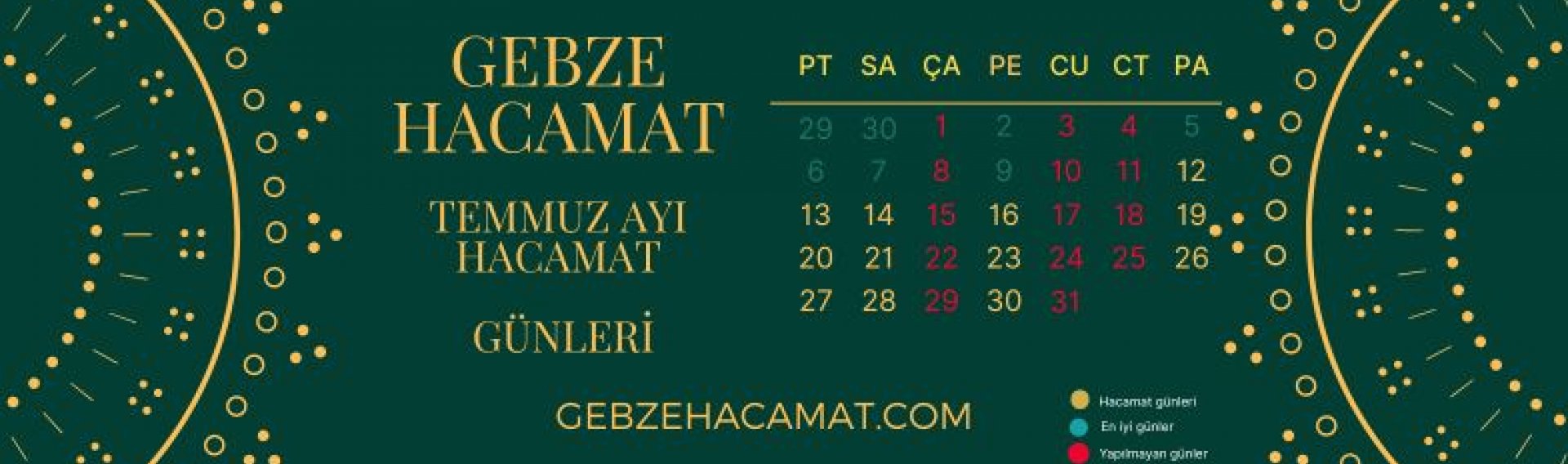 ayın g&uuml;nleri
